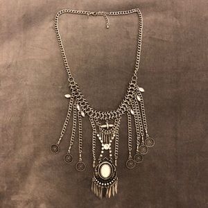 Topshop Silver Boho Statement Necklace